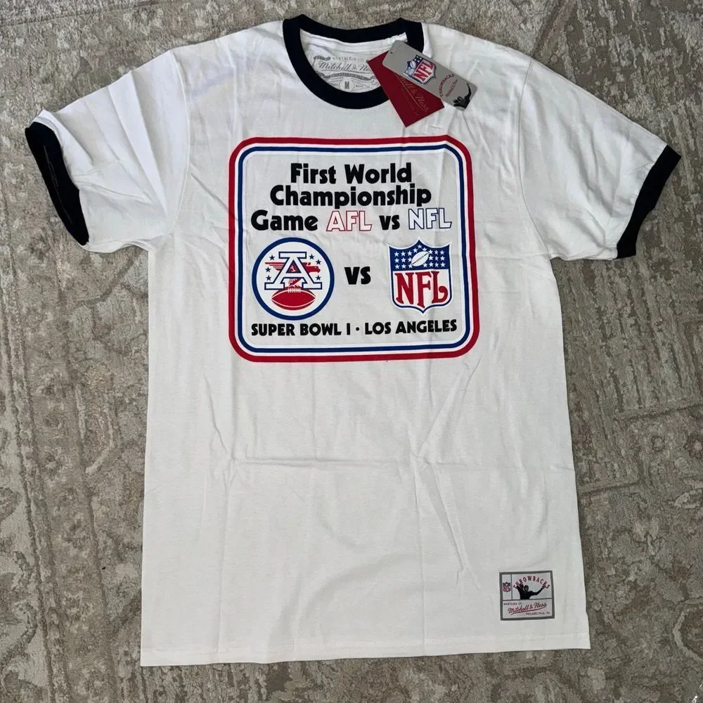 L‎ Mitchell & Ness First World Championship Game AFL vs NFL Super Bowl 1 NEW M